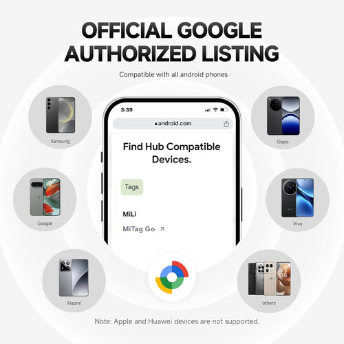 Bluetooth Tracker for Android | Luggage Tracker | Key Finder | Item Locator Compatible with Google Find Hub App, Tracking Tag for Keys, Suitcase, Bag, Wallet, Black-1Pack